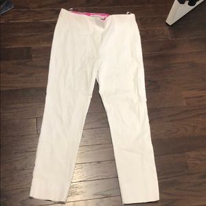 White stretch dress pants